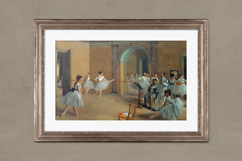 Edgar Degas' The Dance Class in frame, remixed by rawpixel