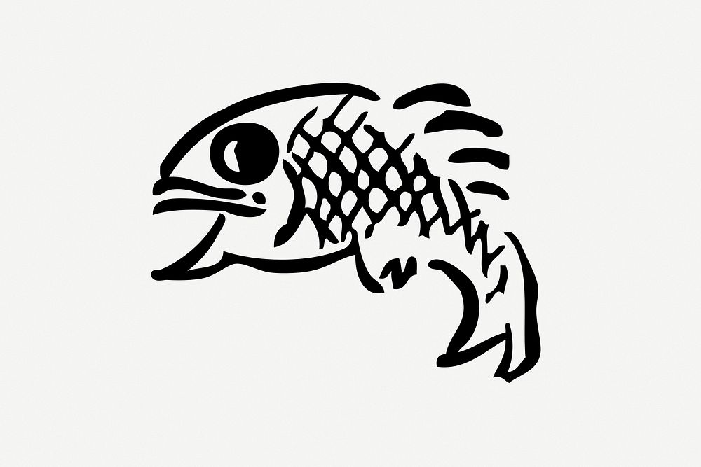 Fish clipart, illustration psd. Free public domain CC0 image.