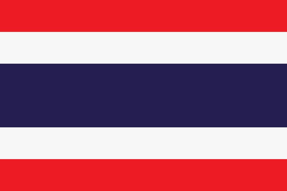 Thailand flag illustration. Free public domain CC0 image.