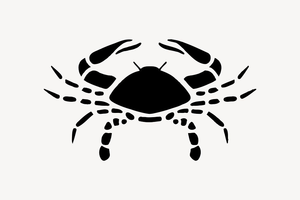 Cancer crab zodiac sign clip art vector. Free public domain CC0 image.