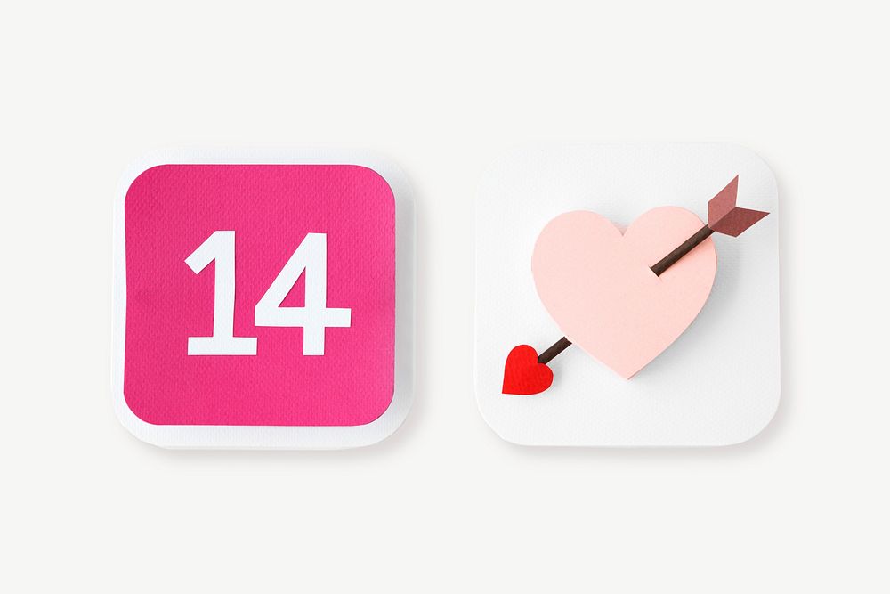 Valentine's day design element psd