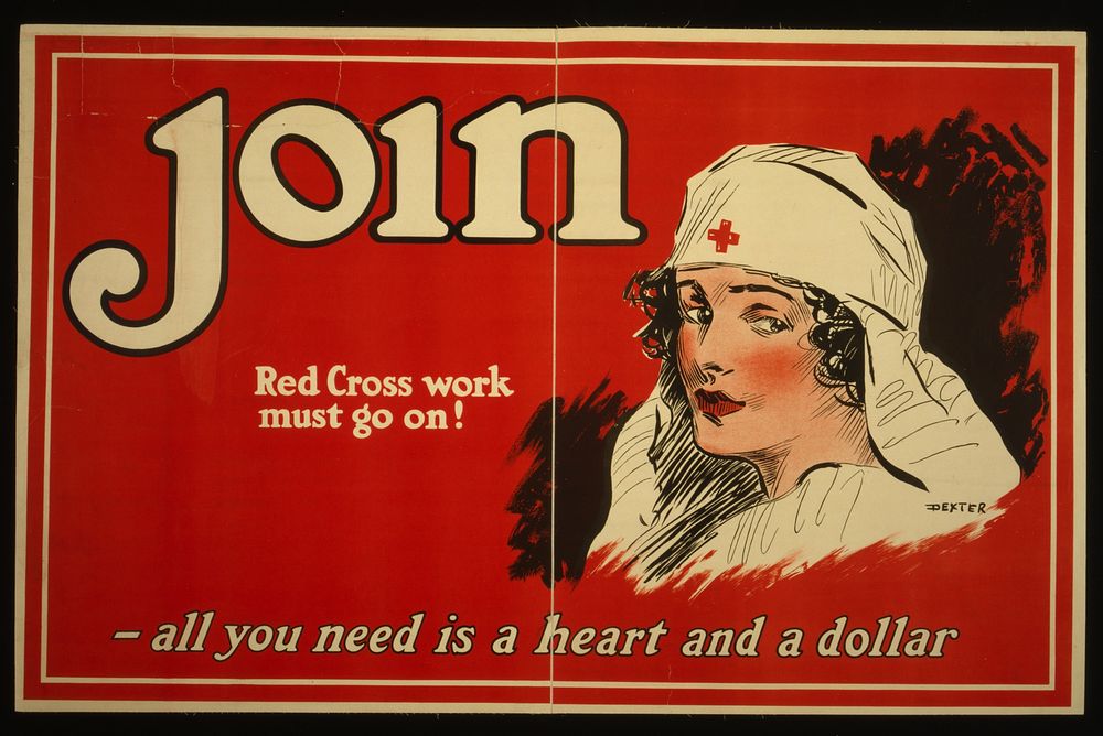 Join - Red Cross work must go on! All you need is a heart and a dollar Dexter.