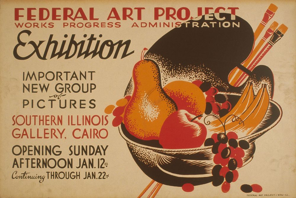 Federal Art Project Works Progress Administration exhibition Important new group of pictures.