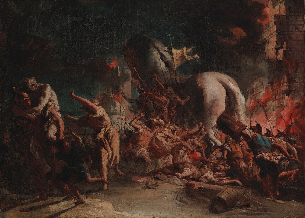 The greeks sacking troy, 1773 - 1775, Giovanni Domenico Tiepolo