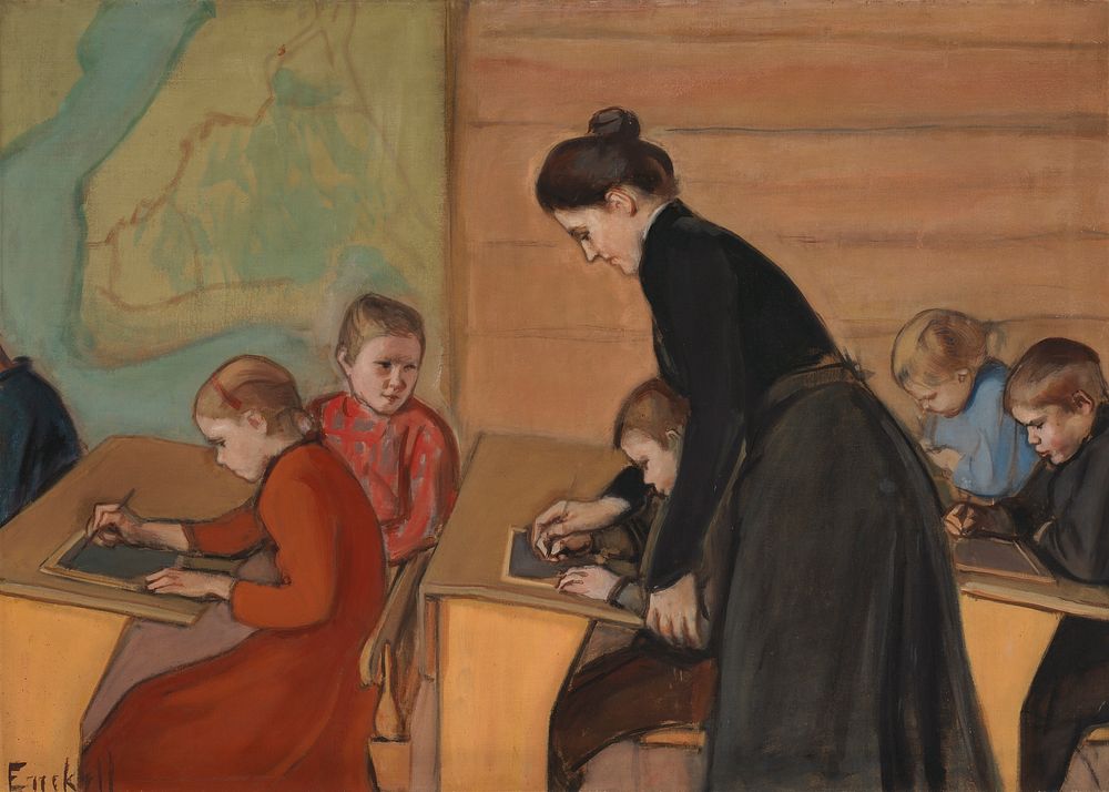 Elementary school, 1899, by Magnus Enckell