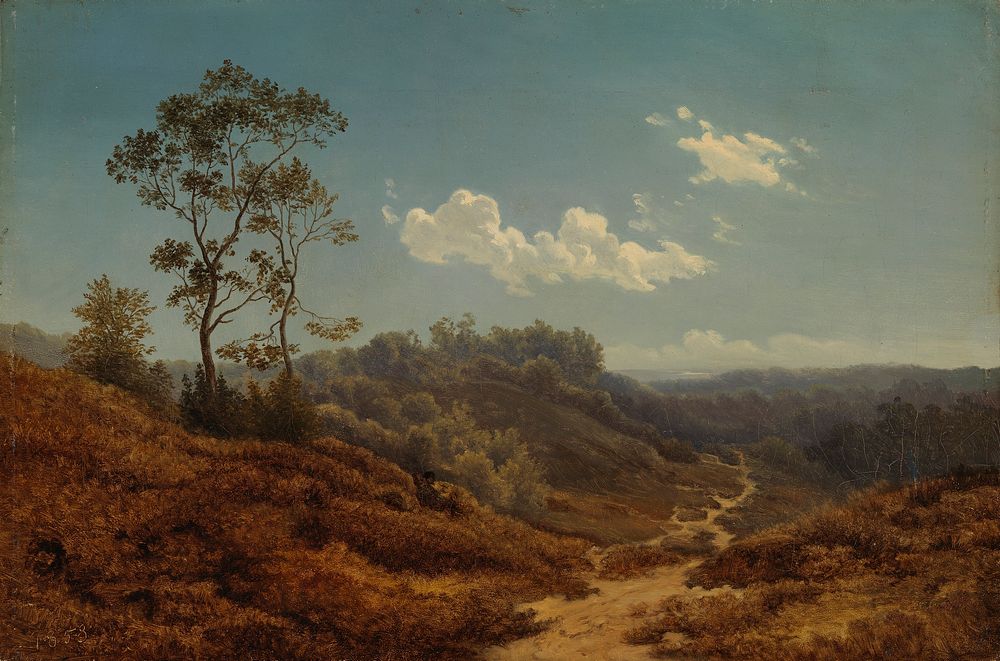 Landscape study, a copy after albert flamm, 1858, Augusta Soldan
