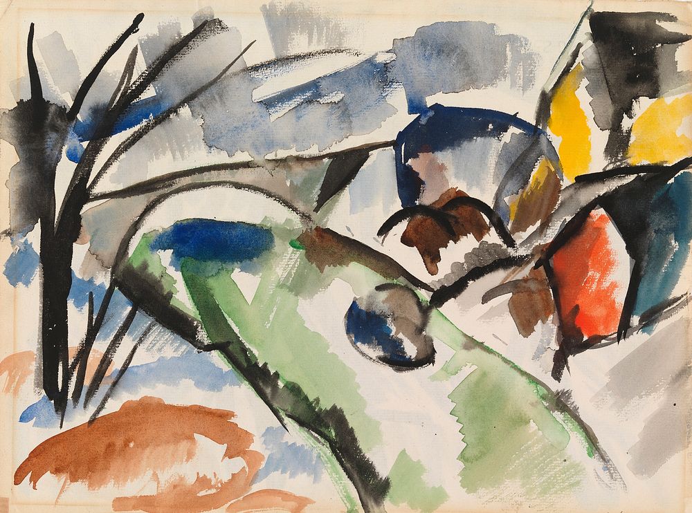 River landscape, 1915 - 1920, by Sulho Sipliä