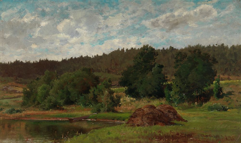 Lakeside landscape, 1877, Hjalmar Munsterhjelm