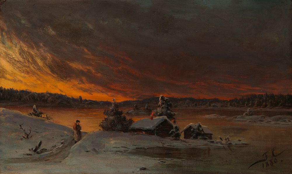 Winter evening, 1880, Fanny Churberg