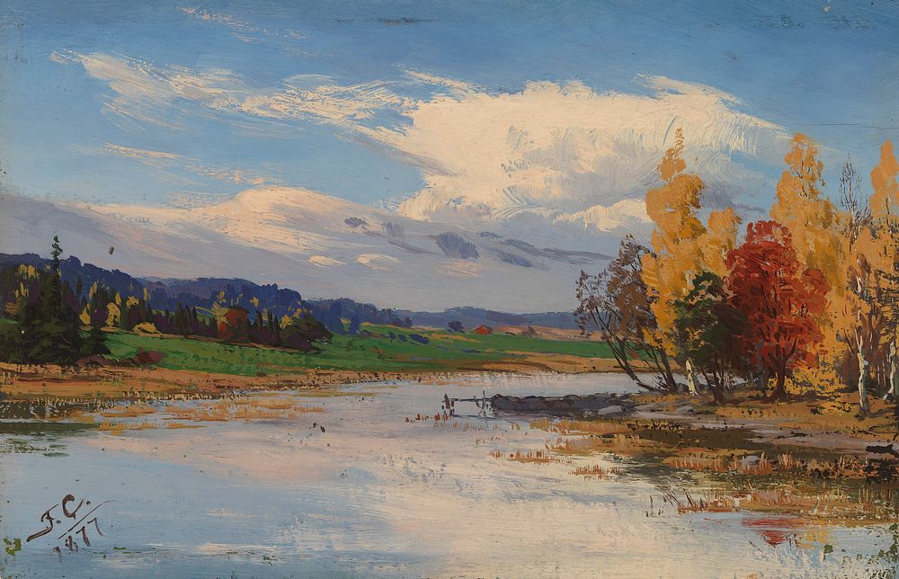 Autumn landscape, 1877, Fanny Churberg