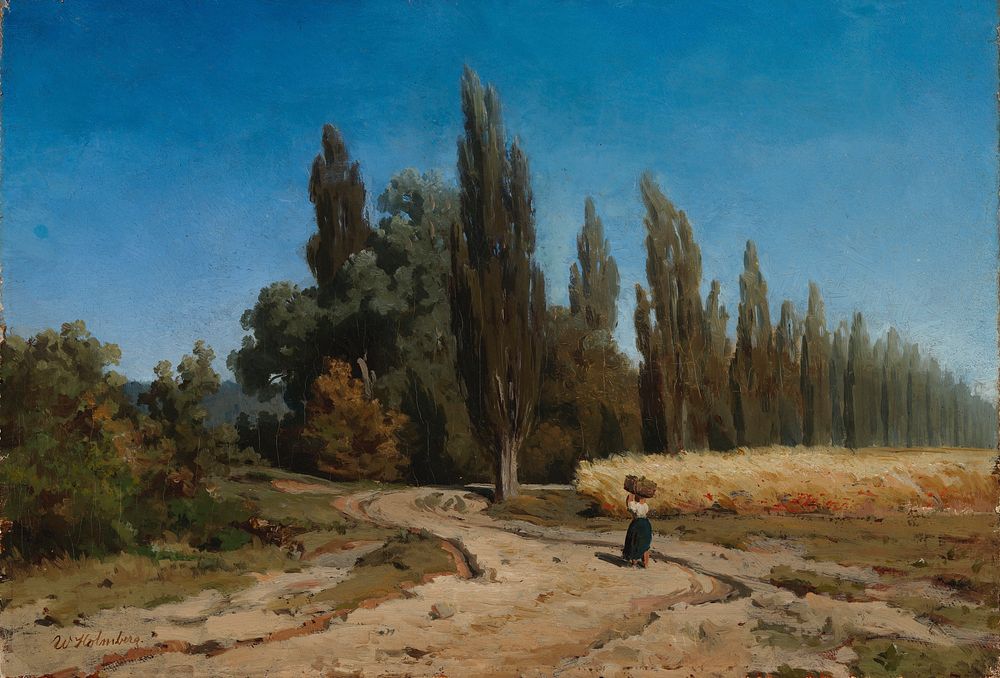 Poplar alley, 1856, Werner Holmberg