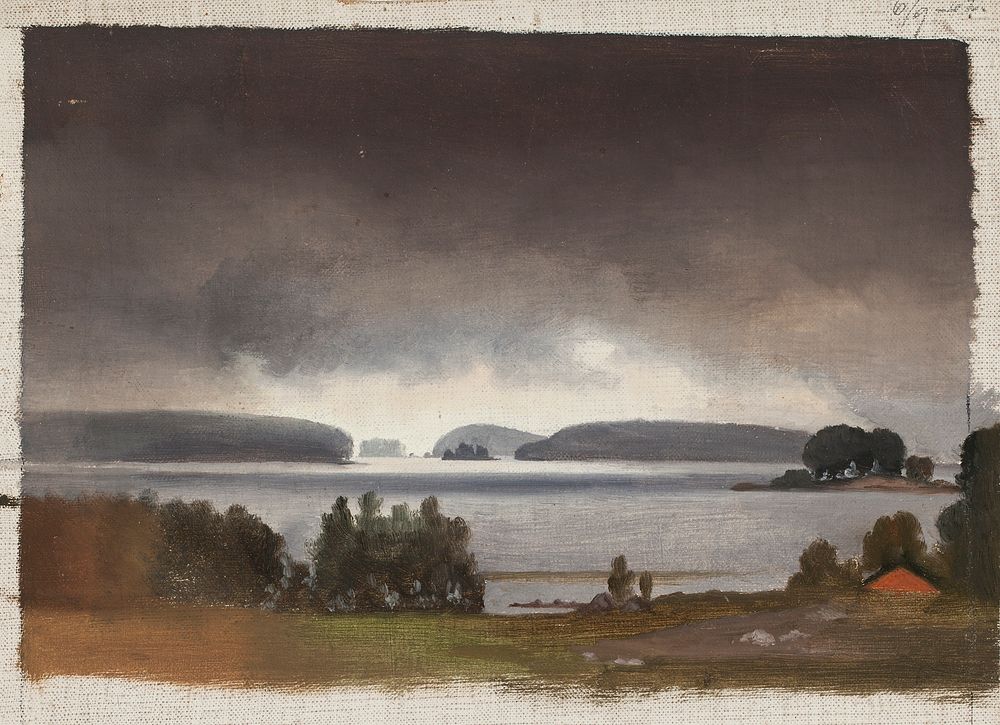 Landscape study, haikko in porvoo, 1862, Magnus von Wright