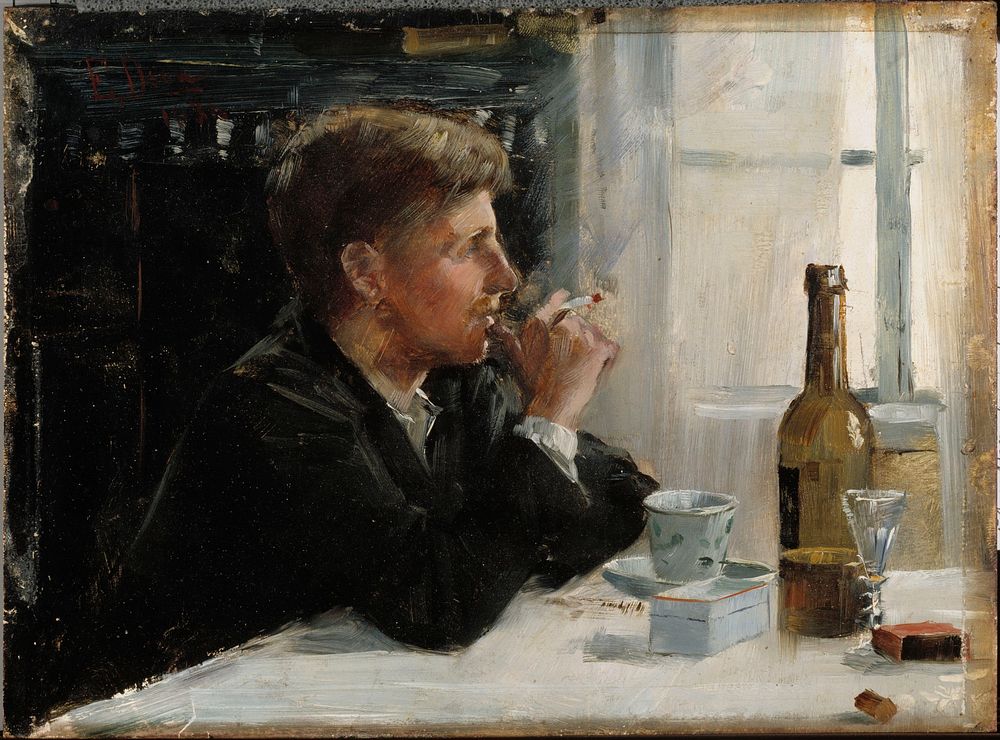 Seated man at the table, 1886, Elin Danielsongambogi