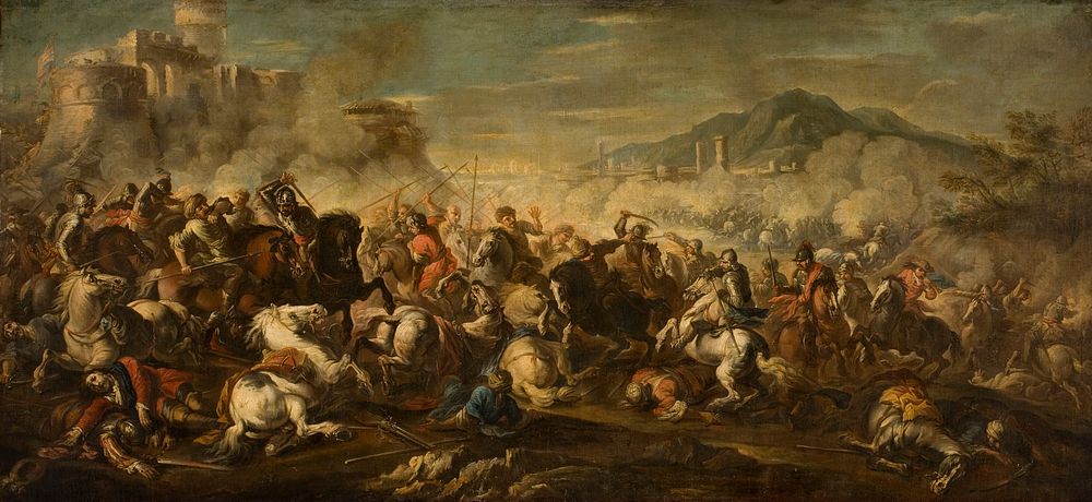A cavalry battle, 1652, Jacques Courtois