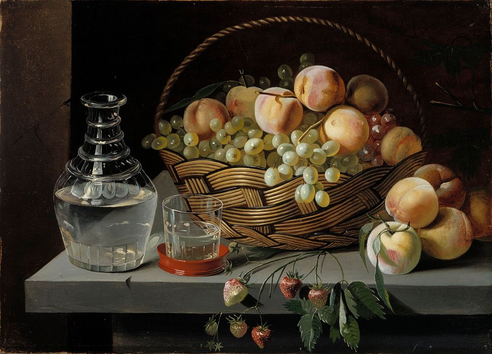 Omenoita ja viinirypäleitä korissa, 1826 - 1885, Ivan Timofejevit Hrutski