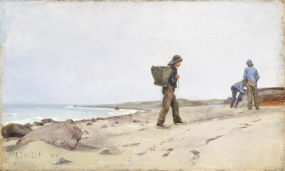 Oyster pickers, 1885, Ada Thilén