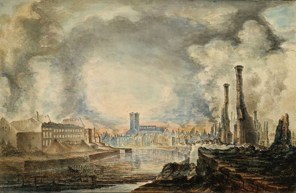 After the great fire of turku, 1827, Gustaf Wilhelm Finnberg