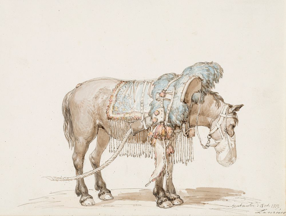 Satuloitu hevonen, 1800 - 1823, by Alexander Lauréus