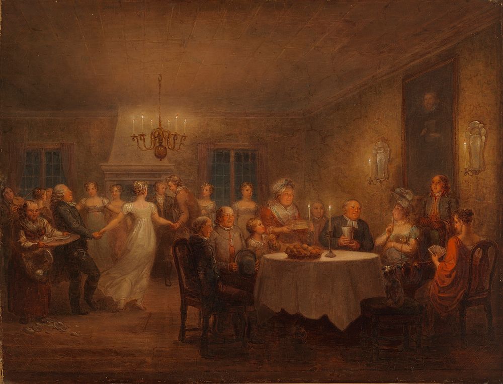 Party at the parsonage, 1815, by Alexander Lauréus