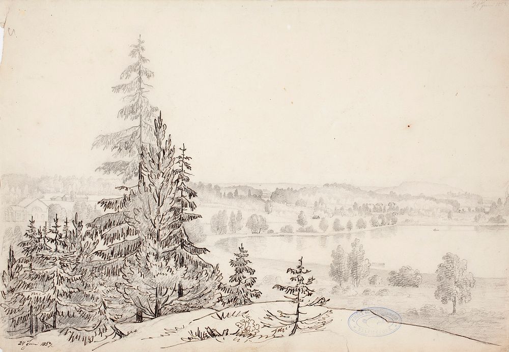 Lake view, 1853, Magnus Von Wright