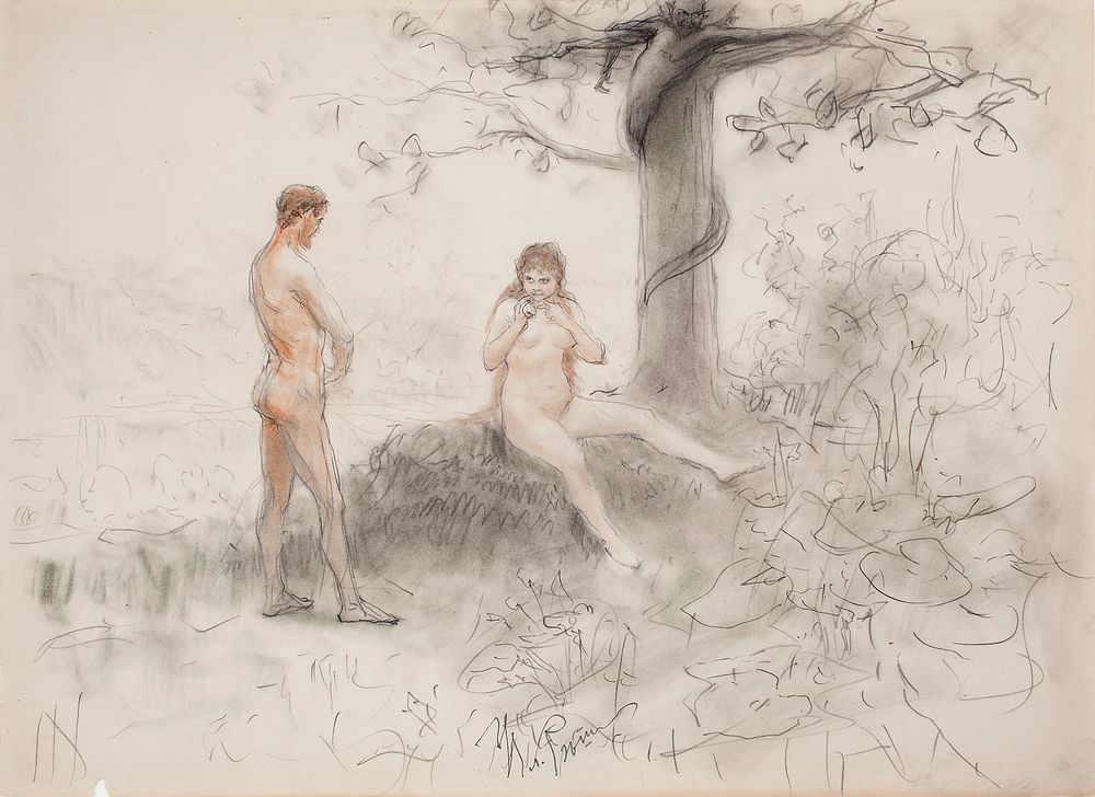 Adam and eve, Ilya Repin