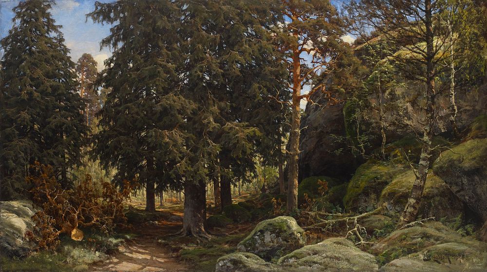Forest interior, 1878, Berndt Lindholm