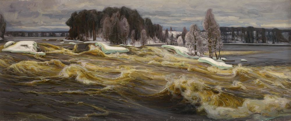 Vallinkoski rapids, 1913, Victor Westerholm