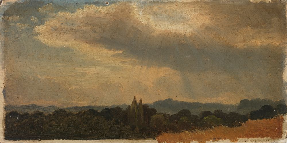 Korkea taivas maiseman yllä, harjoitelma, 1854, Werner Holmberg