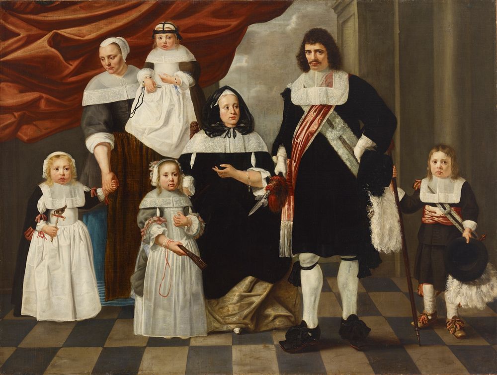 Portrait of a family, 1614 - 1669, Nicolaes Van Helt Stockade