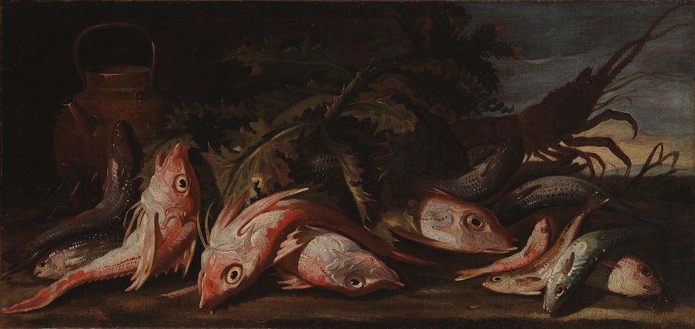 Still life with fish, 1654 - 1695, Giuseppe Recco