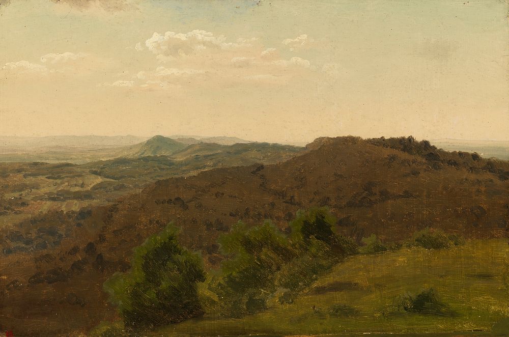 Laaja näköala vuoristosta, harjoitelma, 1855, Werner Holmberg