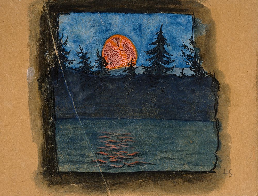 The moon is rising, by Hugo Simberg