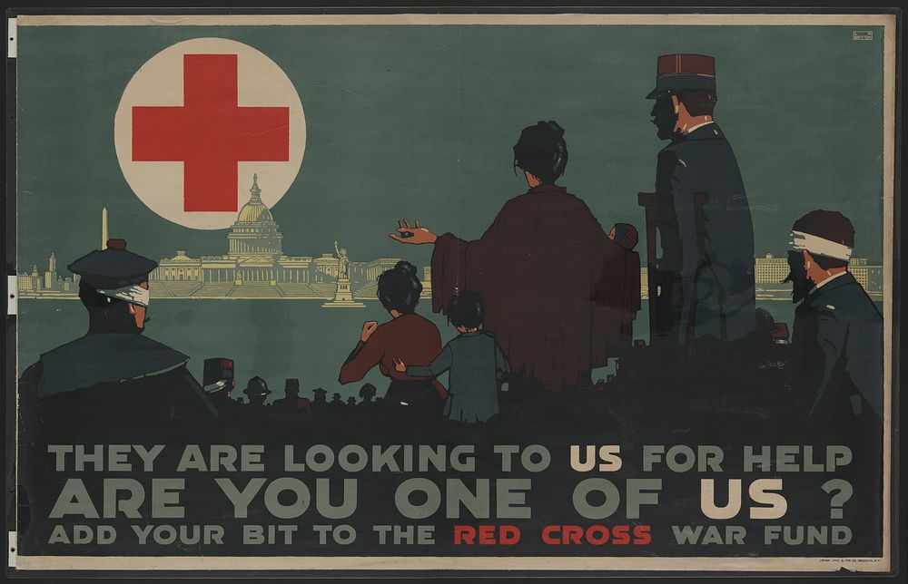They are looking to us for help - Are you one of us? Add your bit to the Red Cross War Fund  L. N. Britton.