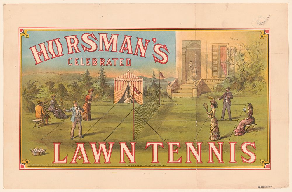 Horsman's celebrated lawn tennis  Charles Hart lith., N.Y.