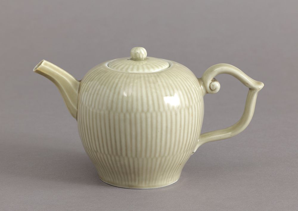 Teapot with Dark Celadon Glaze