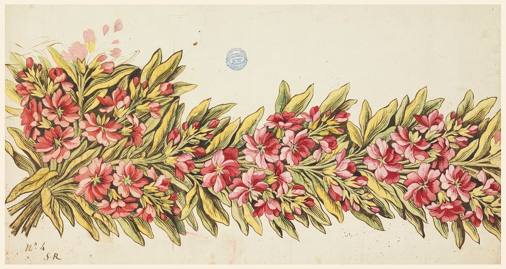 Design for a printed framing, pattern no. 4 of the Fabrique de St. Ruf