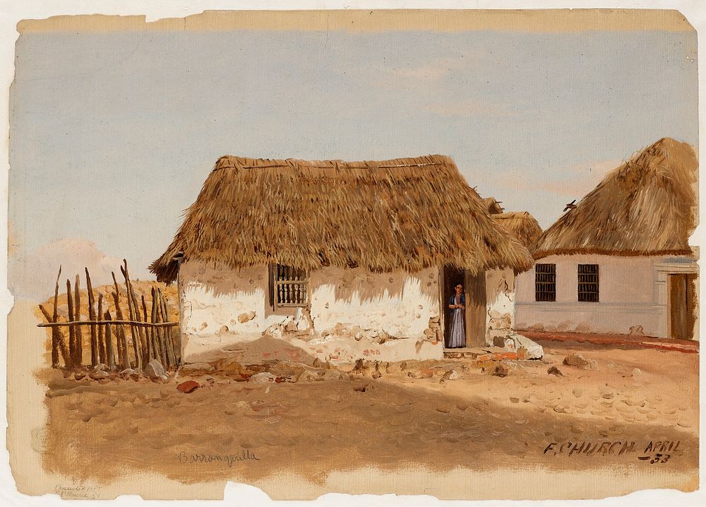 Two Houses in Barranquilla, Colombia, Frederic Edwin Church