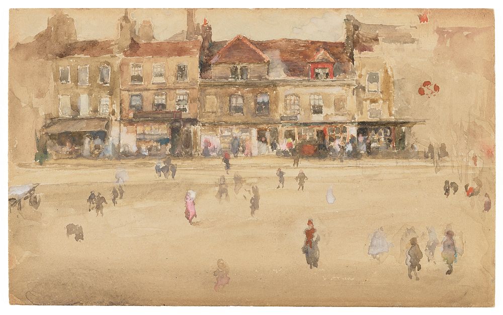 Red and Brown-Hoxton, James Abbott McNeill Whistler (1834-1903)