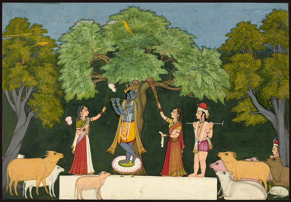 Krishna entertains his companions