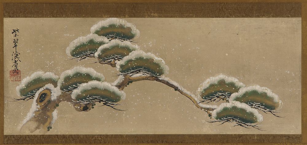 Snow-laden Pine Boughs, Ogata Kenzan (1663-1743)