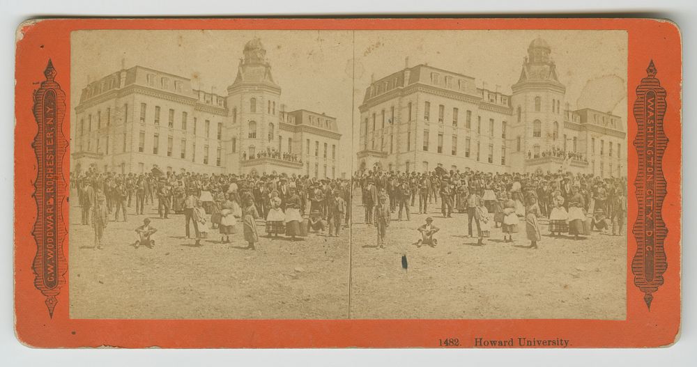 A stereograph of Howard University in the late 19th century, Charles Warren Woodward
