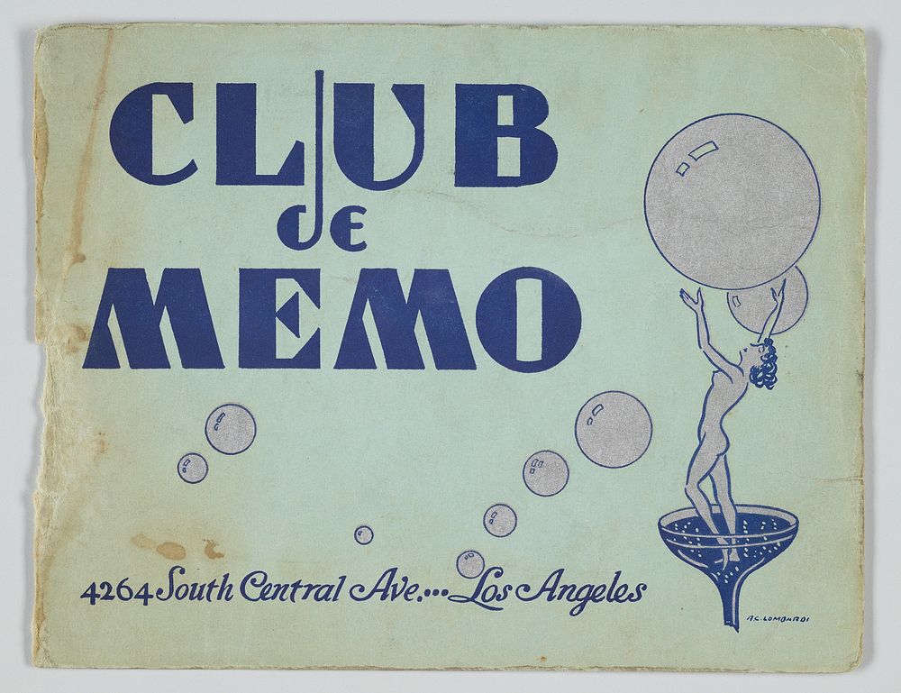 Leaflet for Club de Memo, National Museum of African American History and Culture