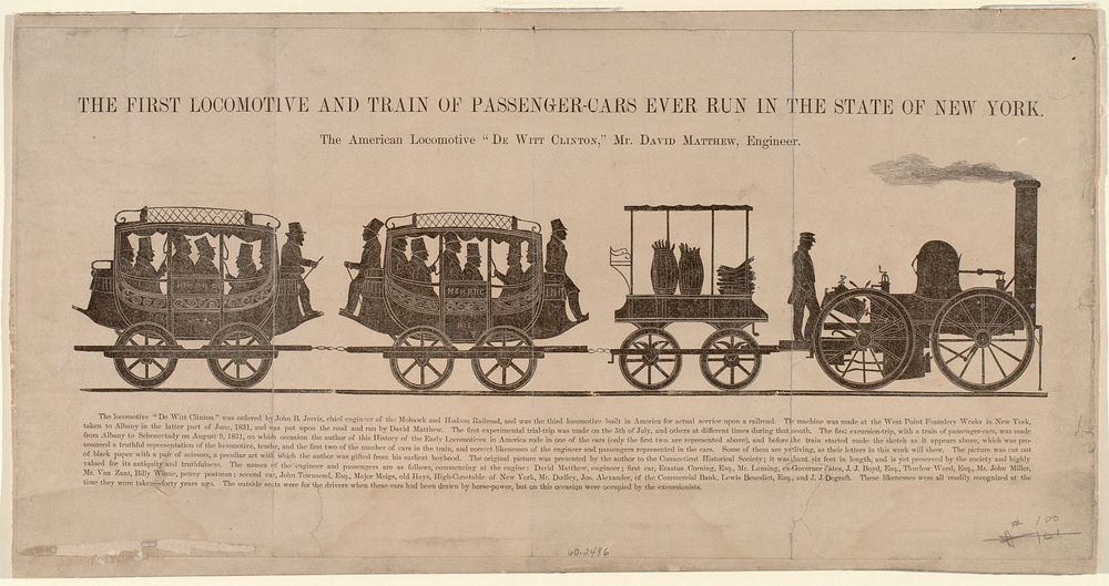 The First Locomotive and Train of Passenger-Cars Ever Run in the State of New York, Smithsonian National Museum of African…