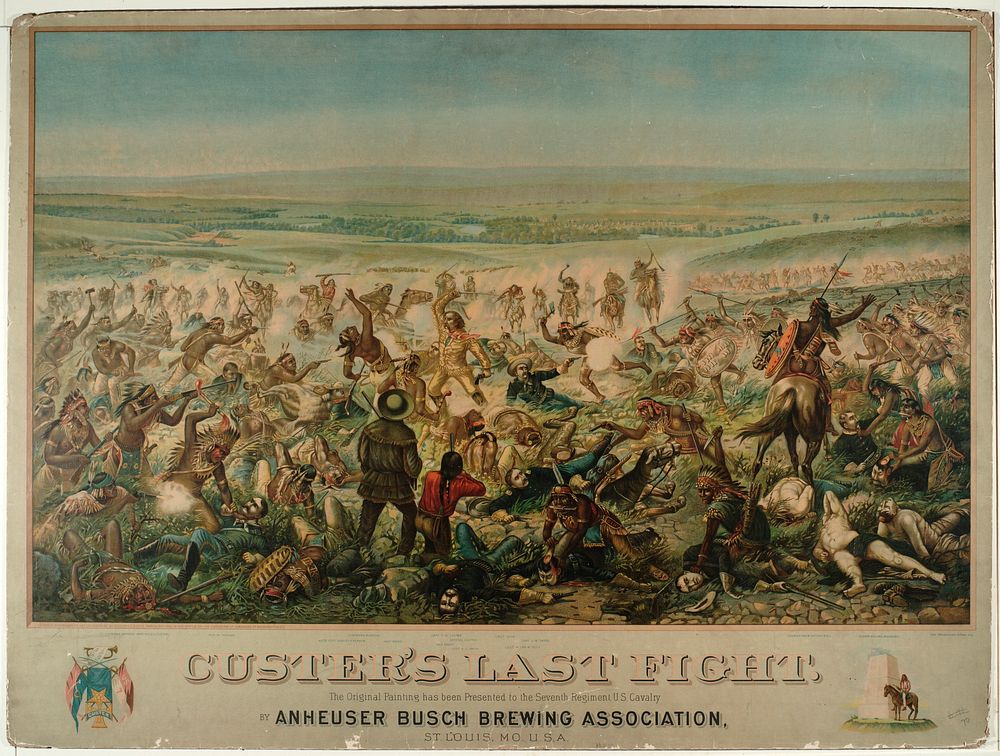 Chromolithograph entitled "Custer's Last Fight", Smithsonian National Museum of African Art