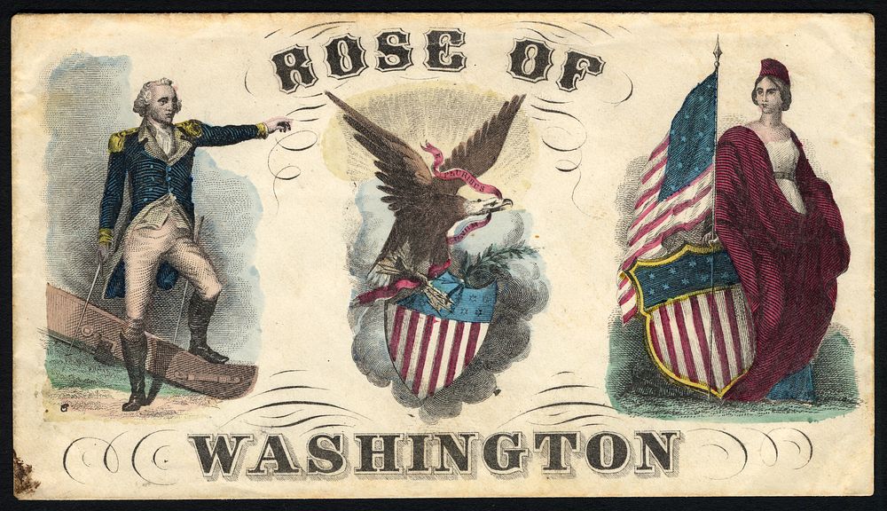"Rose of Washington" Civil War Union patriotic cover, National Stamp Collection
