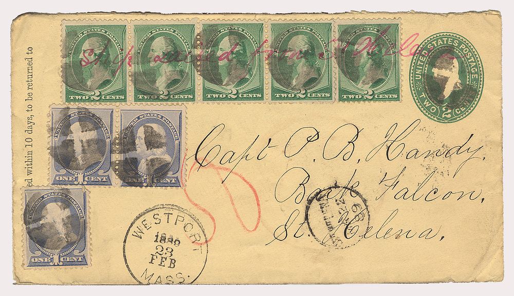 1c Franklin and 2c Washington cover