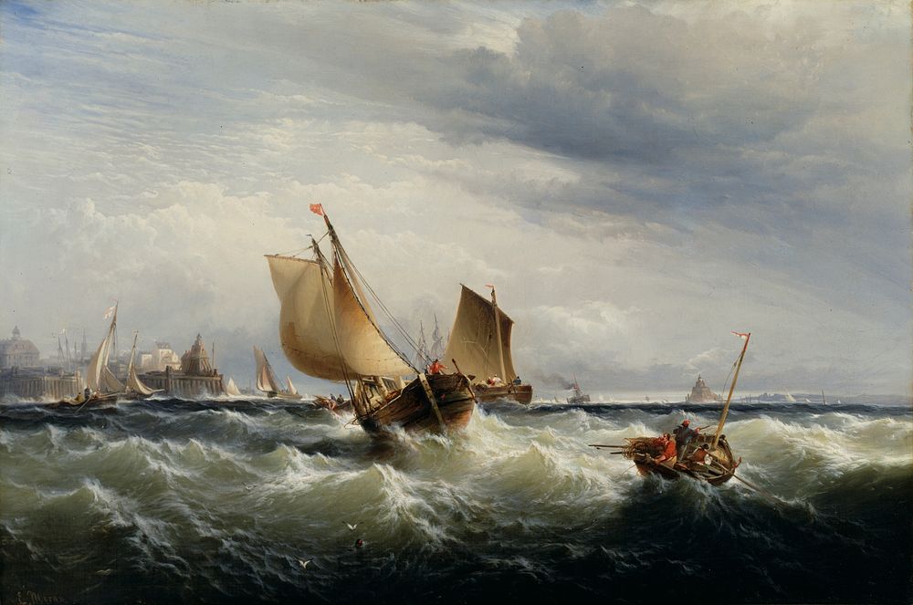 Fishing Boats Beating up to Windward, Edward Moran