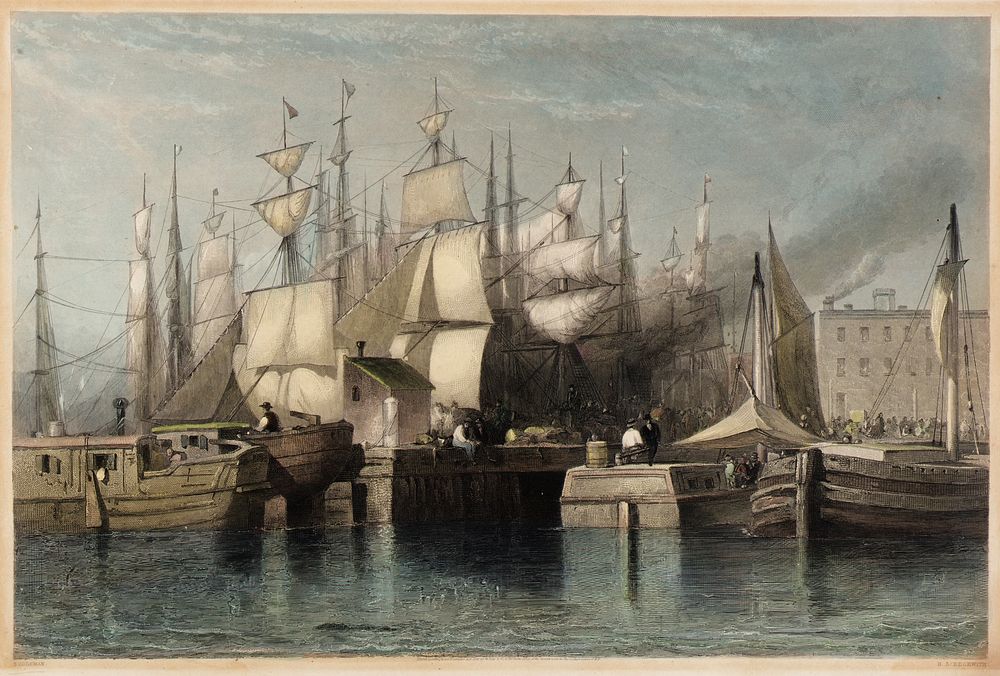 Wharf and Shipping, New York, H. S. Beckwith