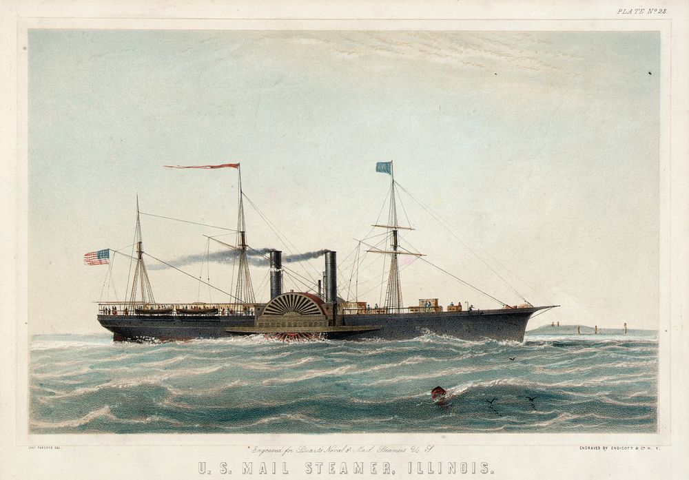 U.S. Mail Steamer, Illinois, Charles Parsons