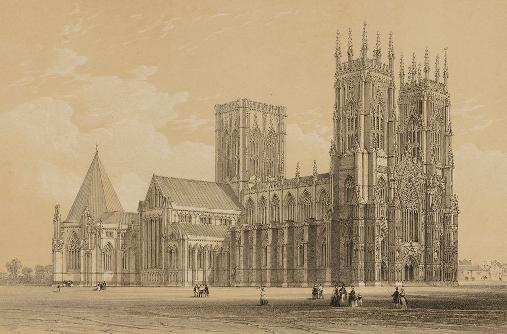 North West View, York Cathedral, F. Bedford